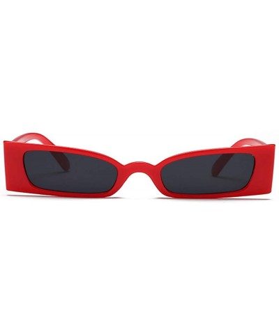 Small frame Men and women Sunglasses Fashion Retro Sunglasses - Red Black - CE18LIYDL2T $7.17 Sport