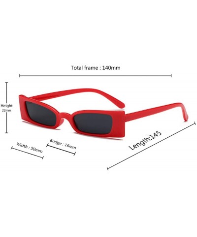 Small frame Men and women Sunglasses Fashion Retro Sunglasses - Red Black - CE18LIYDL2T $7.17 Sport