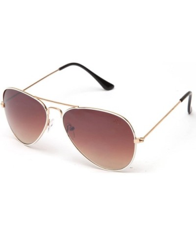 Fashion Oval Sunglasses - Gold/White - CS119VZZAI3 $6.56 Round