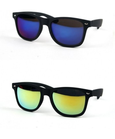 Wayfarer Rubber Coated Soft Feel Spring Hinge Sunglasses P714 - CL11Y57TIFT $15.92 Wayfarer