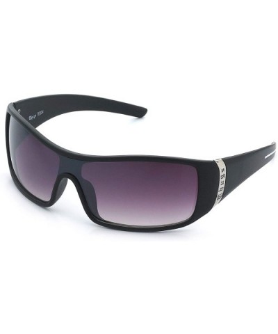 Hardcore Mens Shield Plastic Sunglasses - Matte Black/White - CN117JWBV1V $4.66 Shield