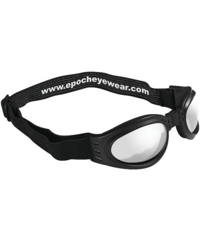 Folding Goggle Flexible Black Frame Sunglasses - Black/Clear Lens - C618IG799DM $20.33 Goggle