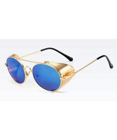 Vintage Sunglasses Fashion Futuristic Glasses - Blue - CE18NAMZWMO $9.65 Goggle