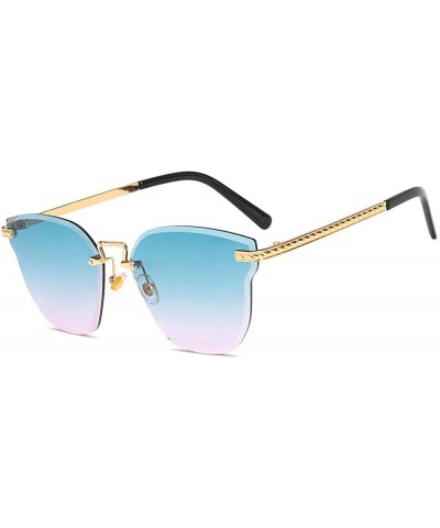 Fashion frameless trimming sunglasses- sunglasses women's UV protection sunglasses - C - CJ18RS7ODMY $37.38 Aviator