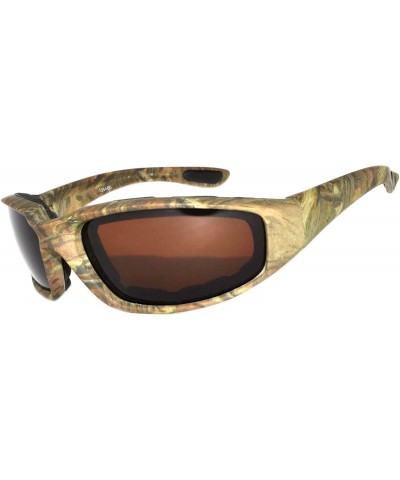 12 Pieces Per Case Wholesale Lot Motorcycle CAMO Padded Foam Sport Glasses - 12-moto-camo1-brown - CC18CWSZ9RE $31.29 Sport