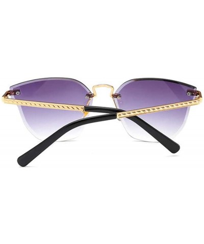 Fashion frameless trimming sunglasses- sunglasses women's UV protection sunglasses - C - CJ18RS7ODMY $37.38 Aviator