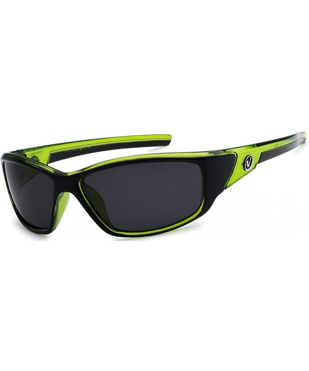 Nitrogen Polarized Mens Anti Glare Fishing Cycling Driving Sport Sunglasses - Transparent Green - C718X95H7ZC $16.14 Square