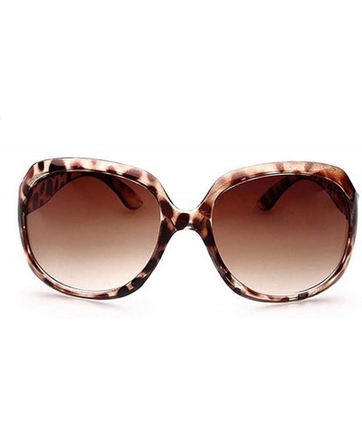 Women Fashion Personality Travel Oversized Frame Casual Sunglasses Sunglasses - Leopard - C718TTXWOYO $7.99 Oversized