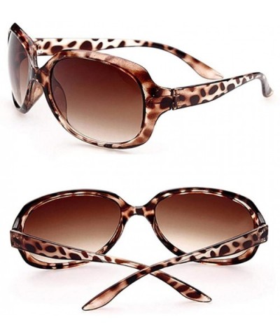 Women Fashion Personality Travel Oversized Frame Casual Sunglasses Sunglasses - Leopard - C718TTXWOYO $7.99 Oversized