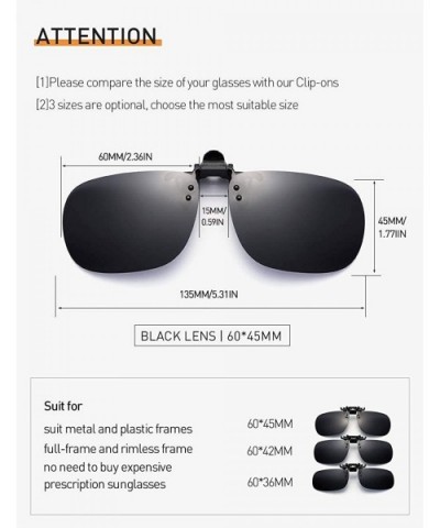 Polarized Clip On Sunglasses Over Prescription Glasses for Men Women Shades for Glasses - 1pcs Grey-day Use - CG18QL379SI $9....