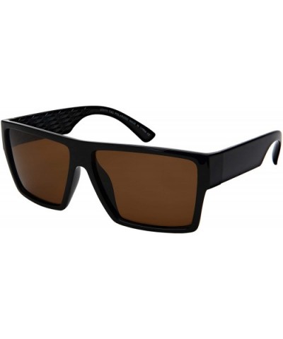 Plastic Rectangular Vintage Square Sunglasses for Men Women Polarized Lens 570111 - CN18IC8UXUW $6.66 Rectangular