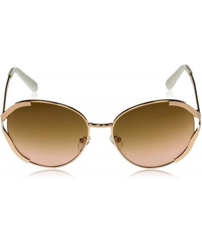 Women's 1010SP Over-Sized Vented Metal Sunglasses with 100% UV Protection - 60 mm - Rose Gold - C418NN76QQS $10.65 Oversized