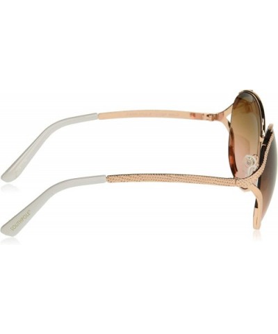Women's 1010SP Over-Sized Vented Metal Sunglasses with 100% UV Protection - 60 mm - Rose Gold - C418NN76QQS $10.65 Oversized