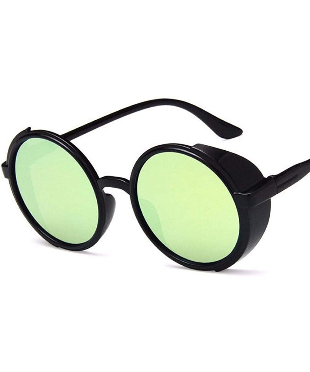 2019 Vintage Punk Sunglasses Women Brand Designer Oversized Outdoor Black Blue - Black Gold - CH18XAISXUQ $7.23 Aviator