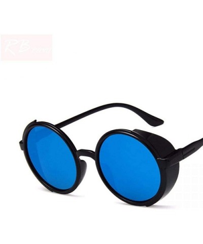 2019 Vintage Punk Sunglasses Women Brand Designer Oversized Outdoor Black Blue - Black Gold - CH18XAISXUQ $7.23 Aviator