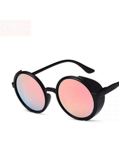 2019 Vintage Punk Sunglasses Women Brand Designer Oversized Outdoor Black Blue - Black Gold - CH18XAISXUQ $7.23 Aviator