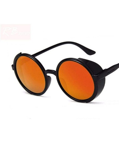 2019 Vintage Punk Sunglasses Women Brand Designer Oversized Outdoor Black Blue - Black Gold - CH18XAISXUQ $7.23 Aviator