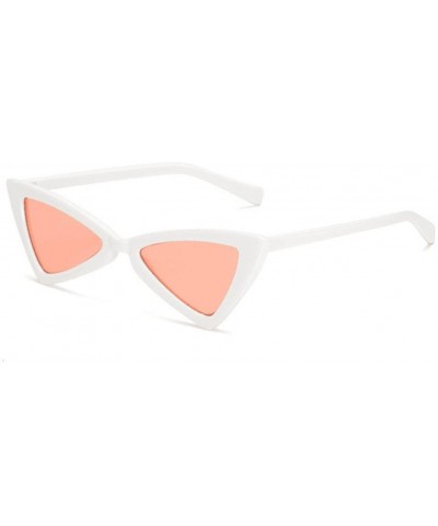 Women Vintage Cat Eye Frame Shades Acetate Triangle Frame UV Glasses Sunglasses (J) - CE18RRQOEQL $6.69 Rectangular