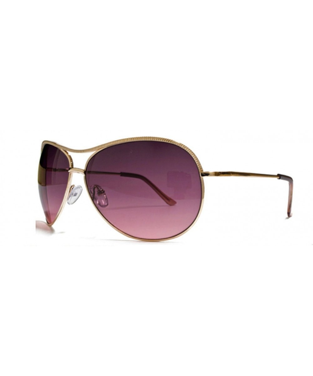 ICON Eyewear Desta 20170 Gold Metal Frame/Smoke Rose Lens Women Sunglasses Aviator - CG118ZMJ22T $6.26 Aviator