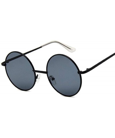 Retro Round Sunglasses Women Luxury Brand Designer Vintage Small SilverSilver - Goldgray - C518Y4SMA9S $6.62 Aviator