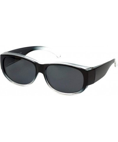 1 Pc Polarized Fit Over Cover Sunglasses Wear Driving Outdoor Non Bulky - Choose Color - Black Fade - CD18NI7SA42 $20.13 Oval