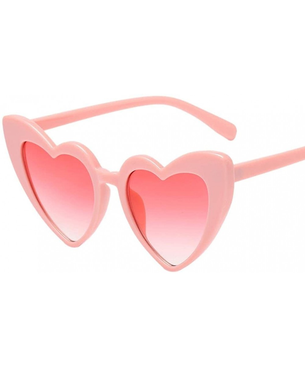 Heart-shaped Sunglasses for Women - Fashion Sunglasses Heart-shaped Shades Integrated UV Glasses Eye Wear - B - CW18DQTXRCC $...