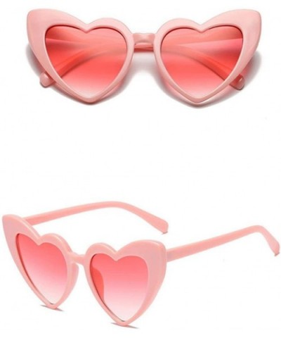 Heart-shaped Sunglasses for Women - Fashion Sunglasses Heart-shaped Shades Integrated UV Glasses Eye Wear - B - CW18DQTXRCC $...