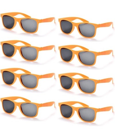 YVENIGHT 8 Packs Wholesale Neon Colors 80's Retro Sunglasses Bulk for Adult Party Supplies - 8 Pack Orange - CX196HD5ZYQ $11....