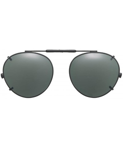 Visionaries Polarized Clip on Sunglasses - Round - Gun Frame - 50 x 45 Eye - CZ12MY30R74 $26.10 Round