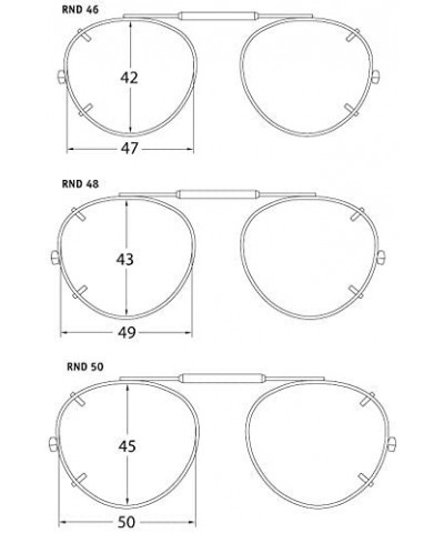 Visionaries Polarized Clip on Sunglasses - Round - Gun Frame - 50 x 45 Eye - CZ12MY30R74 $26.10 Round