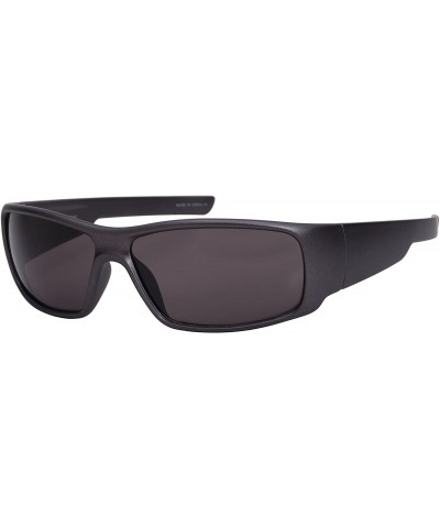 Men's Full Frame Sports Sunglasses with Solid Lens 570080-SD - Matte Grey - C512FTCPD1L $6.50 Sport