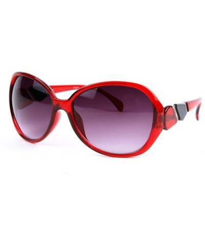 Women Fashion Design Oversized Sunglasses P2014 - Wine Frame-gradient Smoke Lens - CQ11E5C42AJ $13.42 Oversized