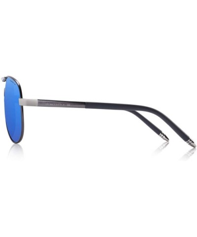 Men's Polarized Driving Sunglasses For Men Unbreakable Frame UV400 S8513 - Blue Mirror - CG18KIS3Z9G $11.81 Round