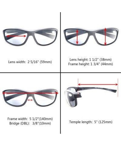 Sports Bifocal Sunglasses Lightweight TR90 Frame for Women Outdoor Readers - Silver - C418C3LQX8E $18.62 Sport