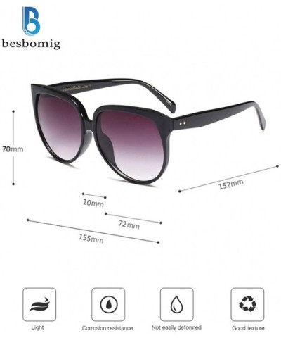 Women Retro Sunglasses Eyewear Vintage UV400 Gradient Shades Large Frame - C618OWD9QA2 $10.74 Goggle