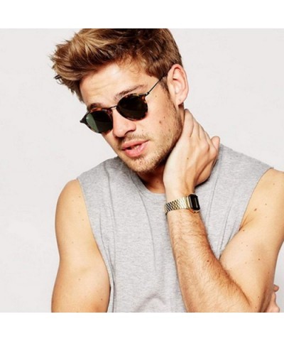 Classic Glass Lens Sunglasses Men Brand Designer 51MM Female Male Sunglasses - 199910 - CJ18W3NC0CM $26.93 Aviator