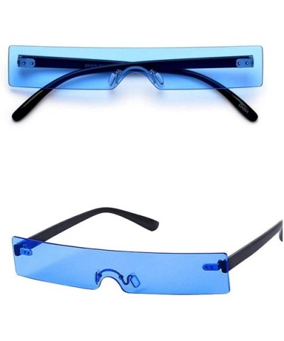 Rectangle Sunglasses Fashion Designer Glasses - Blue - C318U3CH09A $8.89 Square