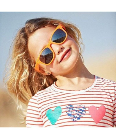 Bulk 12 Pack Neon Retro Sunglasses Unisex Adult Kids Party Favors Decor Glasses - Kids Orange+purple - CV18RH0TMWE $9.71 Goggle