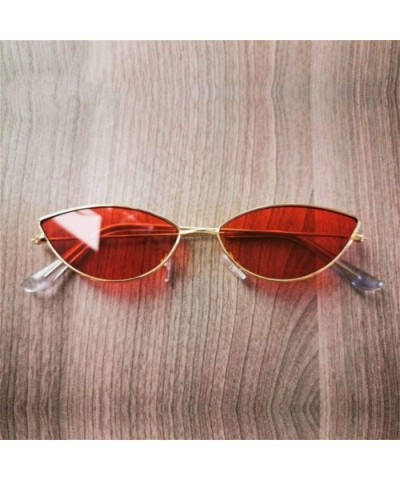 Women Cat Eye Sunglasses Cute Sexy Brand Designer Glasses Summer Retro Small Frame Black Red Cateye Sun Glasses - CV198GG32S7...