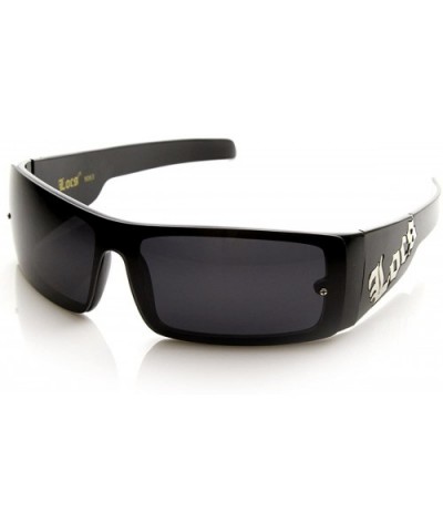 Eyewear One-Piece Shield Hardcore Shades OG Gangsta Dark Lens Sunglasses - Black - CB110IM0BFL $8.75 Shield