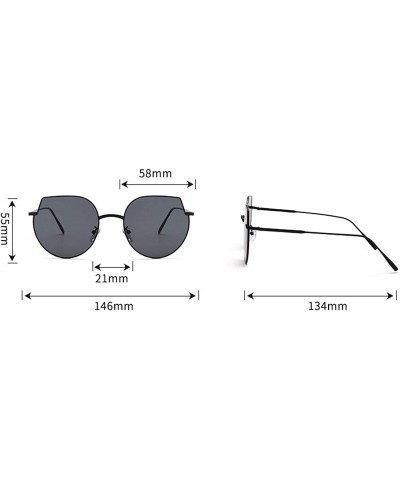 Men and women fashion retro cat eyes irregular polarized sunglasses prom mirror party travel - Red - CG18T3QAA07 $18.86 Cat Eye