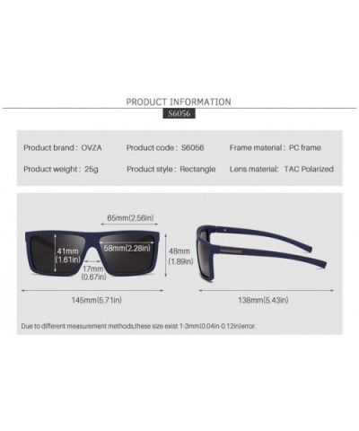 Men Sunglasses Polarized Flat Top Sunglasses Driving Sun Glasses - Blue - CT194O8QN0H $15.92 Square