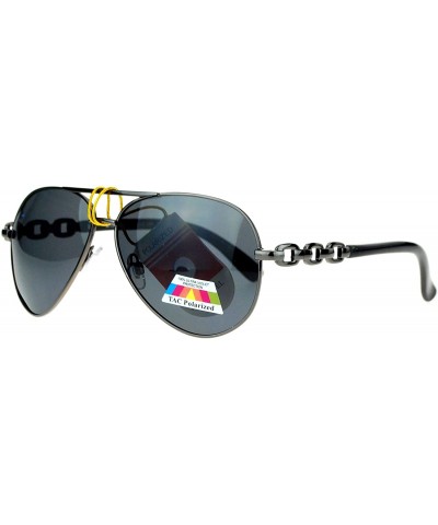 Womens Polarize Lens Aviator Sunglasses Designer Style TAC Polarized - Gunmetal - CY180QQ2L0I $10.08 Aviator