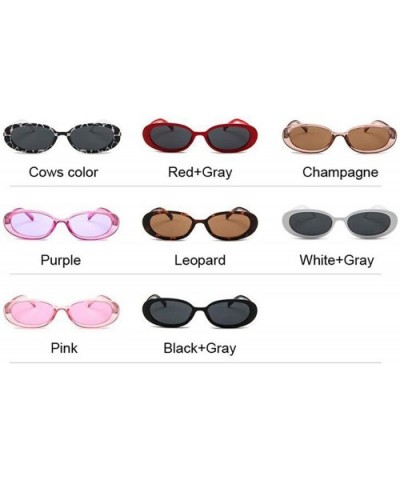 Style Oval Sunglasses Women Vintage Retro Round Frame White Mens Sun Glasses Female Black Hip Hop Clear UV400 - C7197A34SWE $...