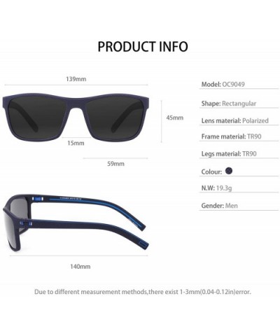 Sports Polarized Sunglasses TR90 Frame with UV Protection Outdoor Eyewear Glasses for Men Women - CQ18WNQA7YE $12.99 Rectangular