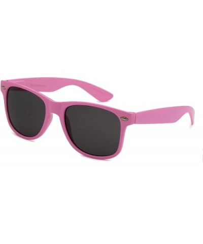 Sunglasses Classic 80's Vintage Style Design - Light Pink- Smoke Lenses (Retro Optix) - CF12HRQT66P $5.54 Cat Eye