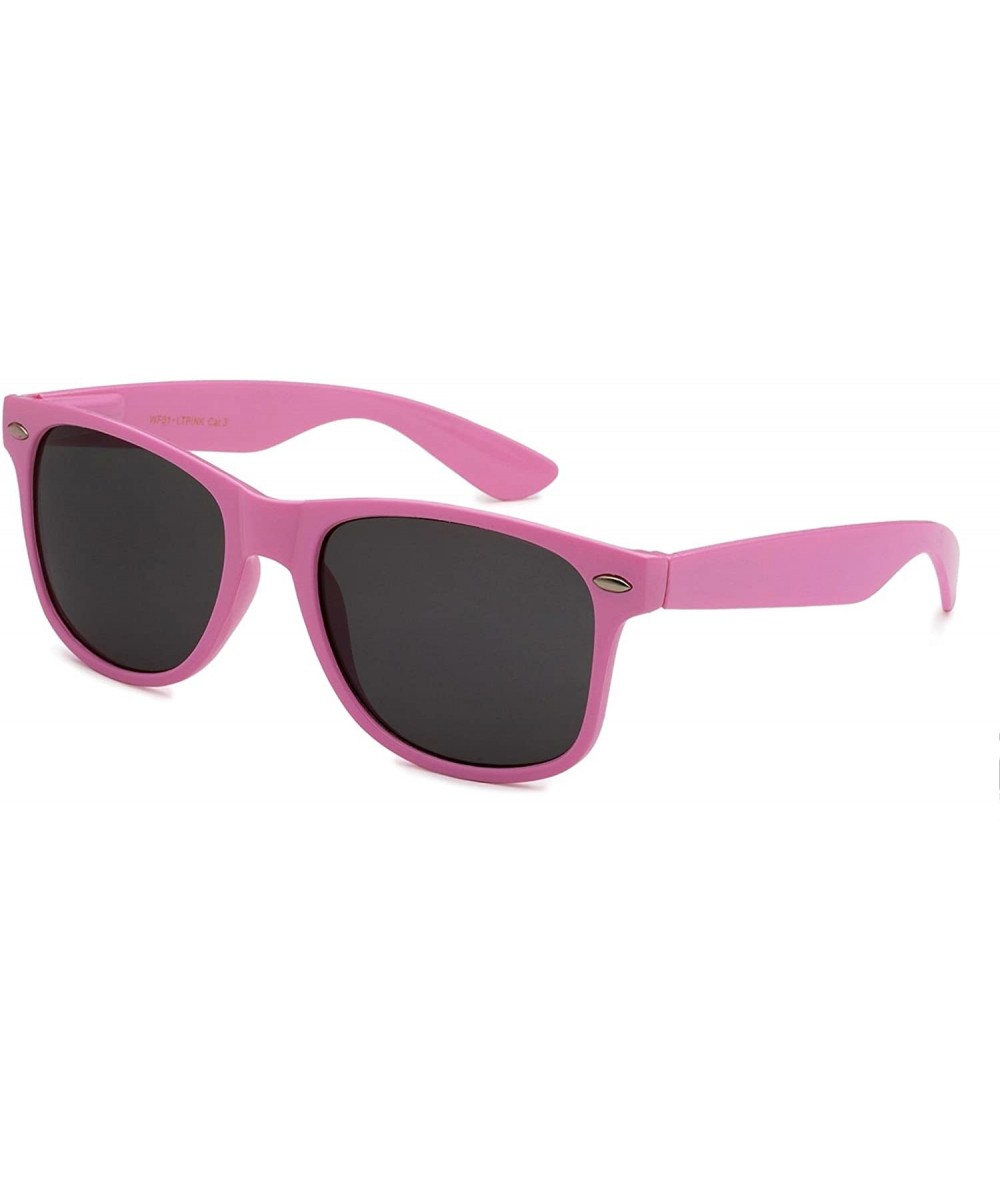 Sunglasses Classic 80's Vintage Style Design - Light Pink- Smoke Lenses (Retro Optix) - CF12HRQT66P $5.54 Cat Eye