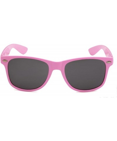 Sunglasses Classic 80's Vintage Style Design - Light Pink- Smoke Lenses (Retro Optix) - CF12HRQT66P $5.54 Cat Eye