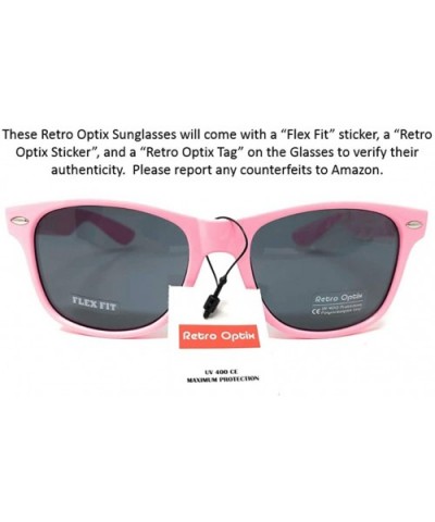 Sunglasses Classic 80's Vintage Style Design - Light Pink- Smoke Lenses (Retro Optix) - CF12HRQT66P $5.54 Cat Eye