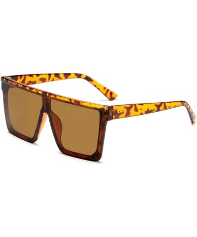 Oversized Sunglasses for Women Men Square Retro Mirror Sun Glasses - CG19629XQ3R $10.26 Oversized